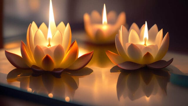 lotus lamp offering